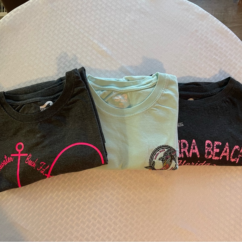 Set of 3 surf style XXL graphic T-Shirts